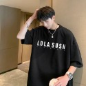 『癮品流行』港風高街字母印花純棉T恤 男短袖T恤 夏季圓領上衣 五分袖 寬鬆oversize 休閒百搭M-3XL-規格圖5