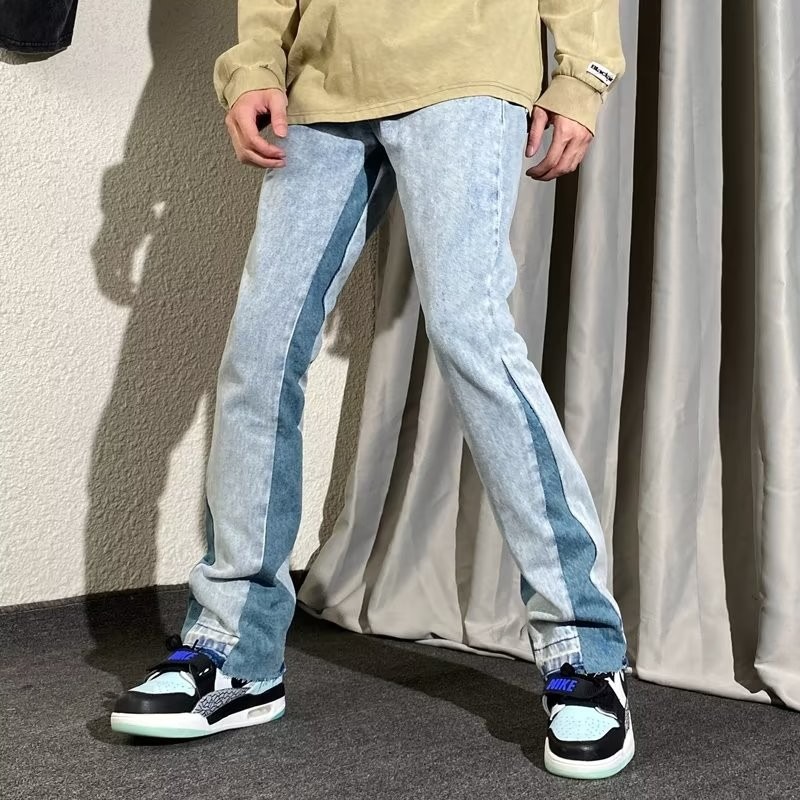 『癮品流行』歐美逛逛街復古牛仔長褲 直筒牛仔褲 休閒長褲 素色長褲 九分褲 休閒百搭 修身顯腿長 S-3XL-細節圖5