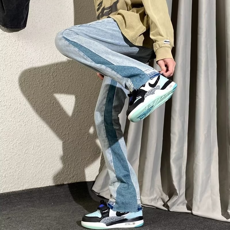 『癮品流行』歐美逛逛街復古牛仔長褲 直筒牛仔褲 休閒長褲 素色長褲 九分褲 休閒百搭 修身顯腿長 S-3XL-細節圖7