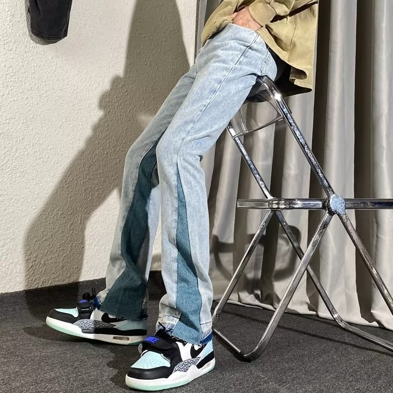 『癮品流行』歐美逛逛街復古牛仔長褲 直筒牛仔褲 休閒長褲 素色長褲 九分褲 休閒百搭 修身顯腿長 S-3XL-細節圖9