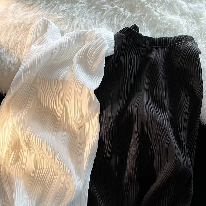 『癮品流行』水波紋短袖T恤 男生夏季T恤 圓領上衣 素色T恤 休閒百搭 純色簡約 小碼寬鬆 M-2XL-細節圖8