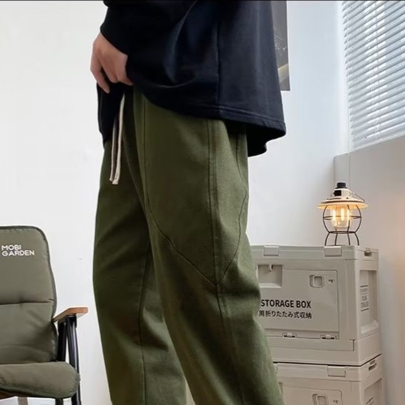 『癮品流行』日系工裝長褲 直筒長褲 束口褲 素色長褲 夏季長褲男 休閒百搭 純色簡約 M-3XL-細節圖10