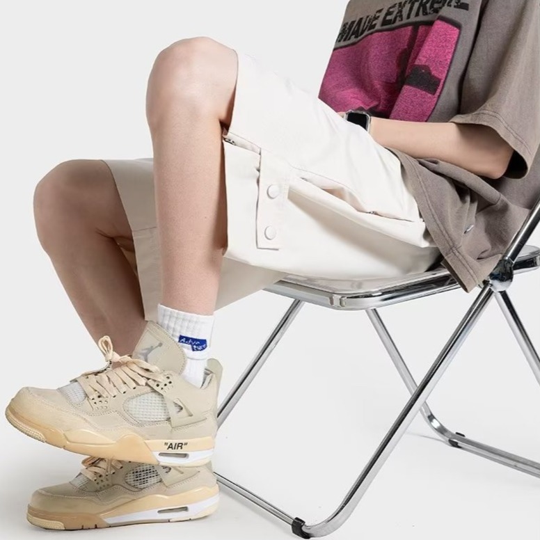 『癮品流行』夏季短褲男 五分褲 休閒短褲 直筒短褲 運動短褲 純色簡約 基礎百搭 M-3XL-細節圖4