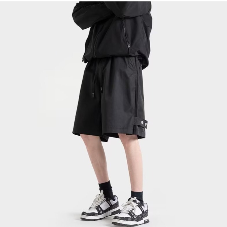 『癮品流行』夏季短褲男 五分褲 休閒短褲 直筒短褲 運動短褲 純色簡約 基礎百搭 M-3XL-細節圖6