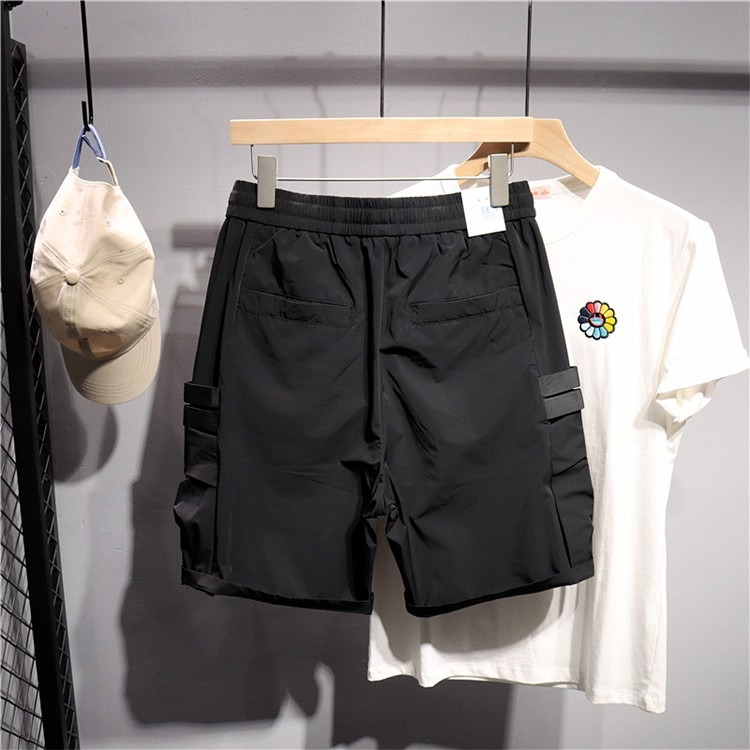 『癮品流行』男生短褲 運動短褲 直筒短褲 休閒短褲 五分褲 夏季短褲 設計感多口袋 基礎百搭 M-3XL-細節圖3