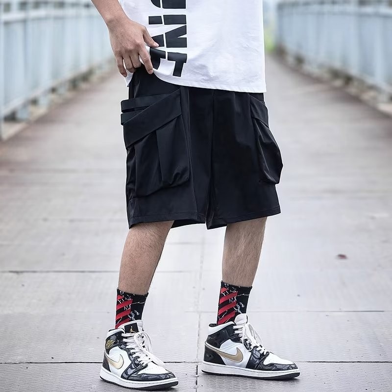 『癮品流行』夏季短褲男 休閒短褲 基礎短褲 素色短褲 直筒短褲 五分褲 純色簡約 休閒百搭 M-3XL-細節圖3