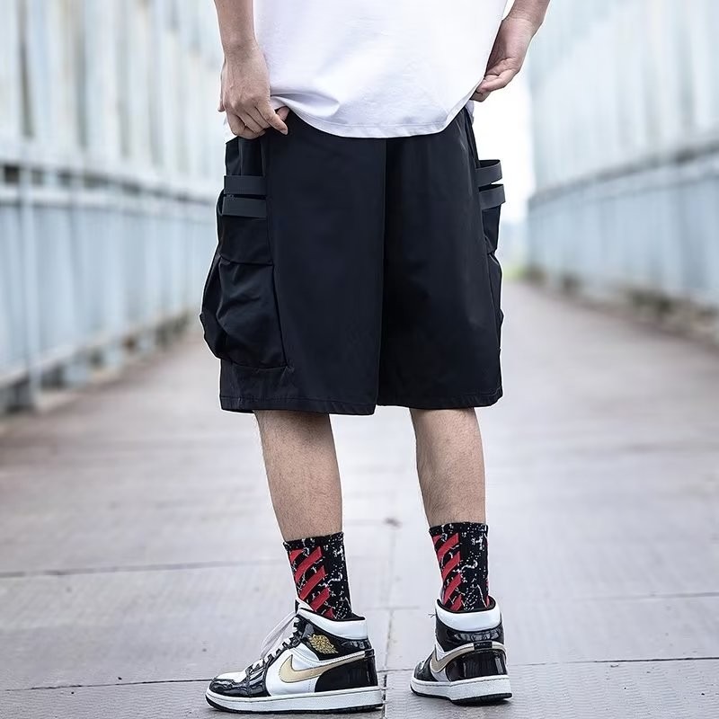 『癮品流行』夏季短褲男 休閒短褲 基礎短褲 素色短褲 直筒短褲 五分褲 純色簡約 休閒百搭 M-3XL-細節圖4