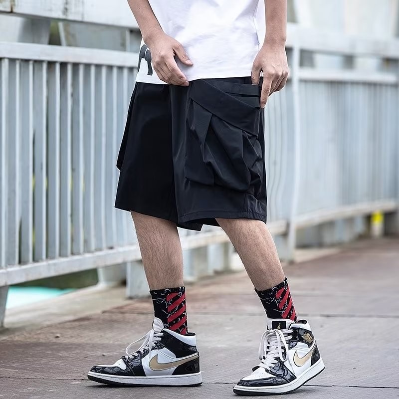 『癮品流行』夏季短褲男 休閒短褲 基礎短褲 素色短褲 直筒短褲 五分褲 純色簡約 休閒百搭 M-3XL-細節圖5