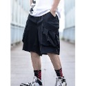 『癮品流行』夏季短褲男 休閒短褲 基礎短褲 素色短褲 直筒短褲 五分褲 純色簡約 休閒百搭 M-3XL-規格圖5