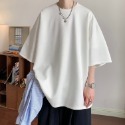 『癮品流行』男生夏季短袖T恤 素色T恤 麂皮絨T恤 打底衫 圓領上衣 簡約純色 休閒百搭 M-3XL-規格圖11