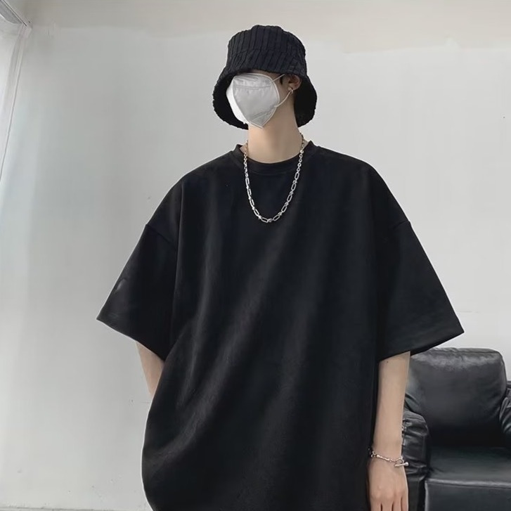 『癮品流行』美式復古高街素色T恤 打底衫 圓領上衣 男生T恤 素色T恤 休閒百搭 純色簡約 M-3XL-細節圖11