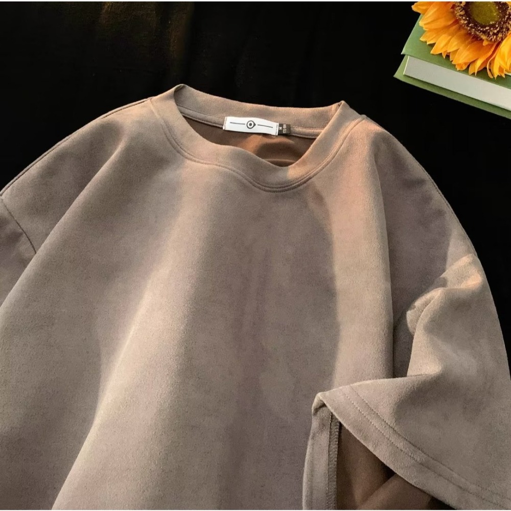 『癮品流行』夏季短袖T恤 男生T恤 圓領上衣 五分袖 素色T恤 打底衫 純色簡約 休閒百搭 M-3XL-細節圖4