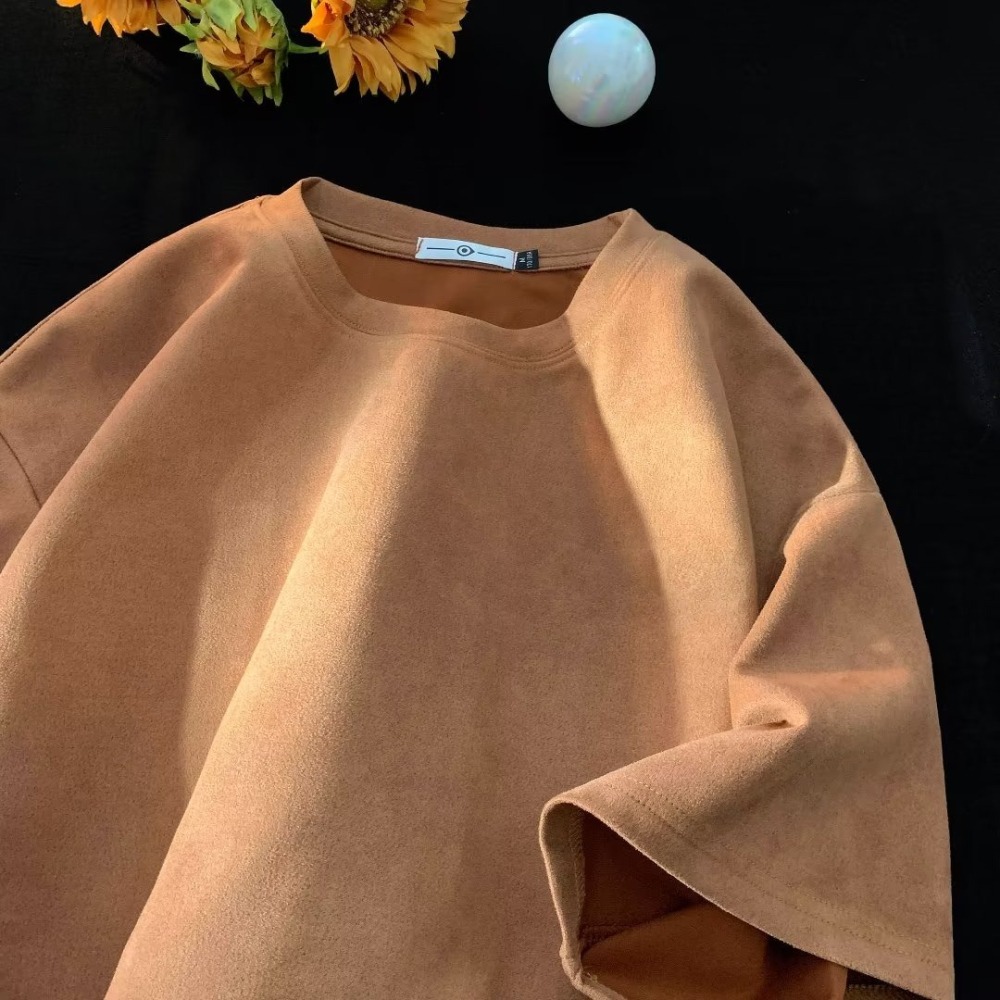 『癮品流行』夏季短袖T恤 男生T恤 圓領上衣 五分袖 素色T恤 打底衫 純色簡約 休閒百搭 M-3XL-細節圖5