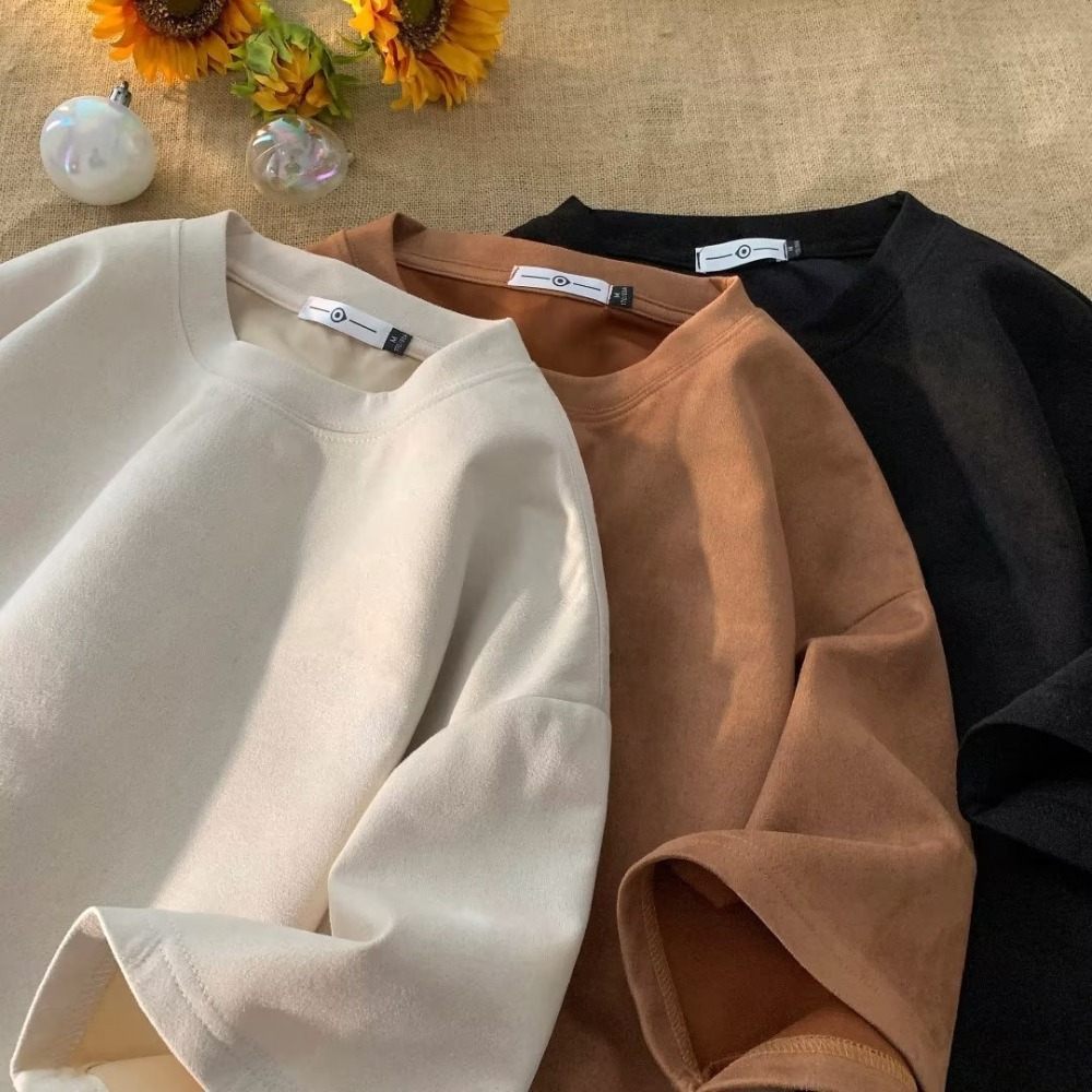 『癮品流行』夏季短袖T恤 男生T恤 圓領上衣 五分袖 素色T恤 打底衫 純色簡約 休閒百搭 M-3XL-細節圖7