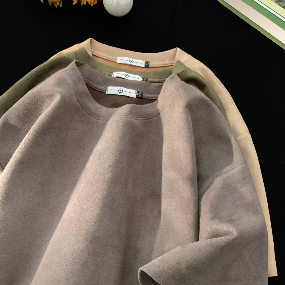 『癮品流行』夏季短袖T恤 男生T恤 圓領上衣 五分袖 素色T恤 打底衫 純色簡約 休閒百搭 M-3XL-細節圖8