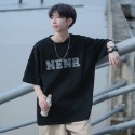 『癮品流行』M-8XL 夏季潮牌字母印花圓領短袖T恤 男生短袖T恤 男潮流嘻哈寬鬆休閒青年半袖體恤 五分袖T恤 短T-規格圖6