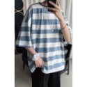 『癮品流行』條紋短t tee 男裝 M-3XL 衣服 學院風短袖T恤 經典款 韓國實拍寬鬆休閒百搭衣服 正韓衣著-規格圖7
