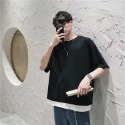 『癮品流行』韓流圓領素面假兩件5分袖T恤 潮流上衣 男生上衣 潮流衣 韓版T 透氣上衣-規格圖8
