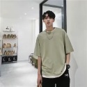 『癮品流行』韓流圓領素面假兩件5分袖T恤 潮流上衣 男生上衣 潮流衣 韓版T 透氣上衣-規格圖8