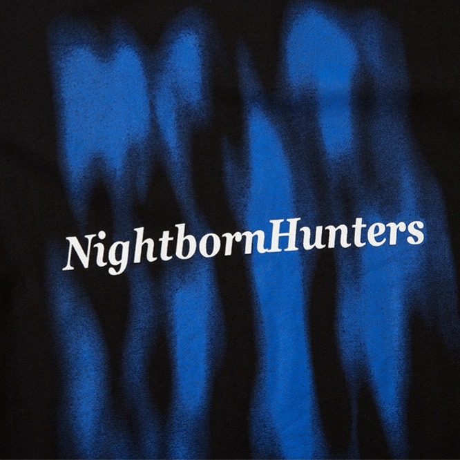 『癮品流行』NightbornHunters 藍魂 噴漆感 暈染 效果 迷幻 電音 夜店 暗黑 街頭 短袖-細節圖9