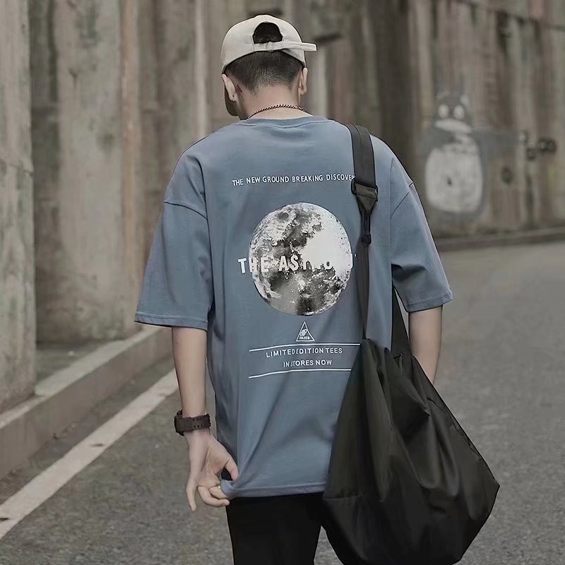 『癮品流行』夏季 新款 日系 復古 潮牌 短袖 男生T恤 韓版 學生寬鬆 ins 嘻哈 上衣 短T-細節圖3