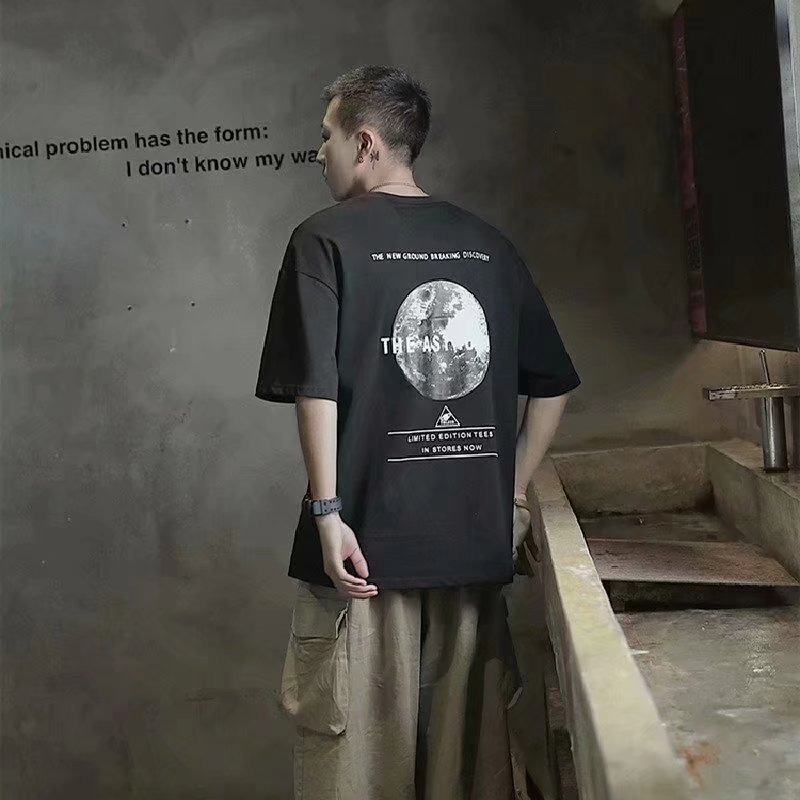 『癮品流行』夏季 新款 日系 復古 潮牌 短袖 男生T恤 韓版 學生寬鬆 ins 嘻哈 上衣 短T-細節圖6