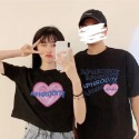 『癮品流行』情侶長短款T恤 情侶衣 短t 上衣 短袖 男生衣服 衣服女 短袖上衣 寬鬆t恤 印花t恤 五分袖T恤-規格圖8