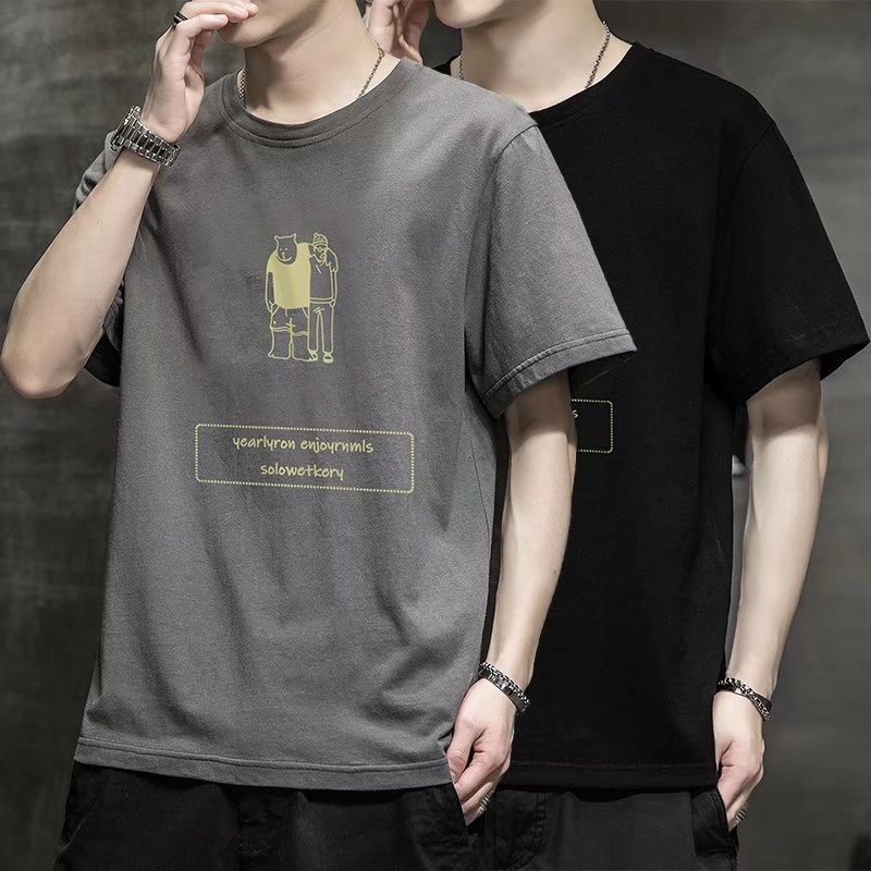 『癮品流行』男生短袖 韓版短T港風短袖上衣 短袖T恤男 印花T恤 男女衣著 男生上衣短袖 短T-細節圖7