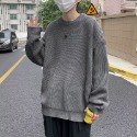 『癮品流行』日系素色毛線衣 秋冬季新款毛衣 男士寬鬆 韓版 學生 打底針織衫 秋裝上衣 情侶款 男女同款-規格圖9