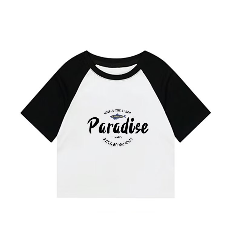 『癮品流行』韓版女裝 T恤 短袖上衣 T恤女 短袖女 夏季新款短袖t恤女裝韓版圓領寬松學生潮洋氣上衣-細節圖4