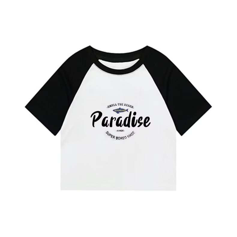 『癮品流行』韓版女裝 T恤 短袖上衣 T恤女 短袖女 夏季新款短袖t恤女裝韓版圓領寬松學生潮洋氣上衣-細節圖5