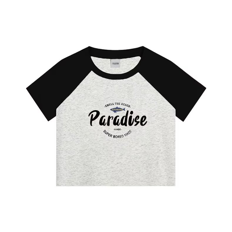 『癮品流行』韓版女裝 T恤 短袖上衣 T恤女 短袖女 夏季新款短袖t恤女裝韓版圓領寬松學生潮洋氣上衣-細節圖6