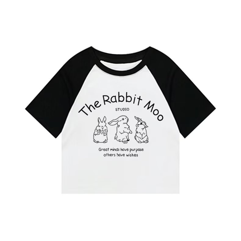 『癮品流行』純棉短袖t恤|女夏2023新款|韓版修身 顯瘦|百搭 圓領  拼接|撞色  上衣體恤-細節圖3