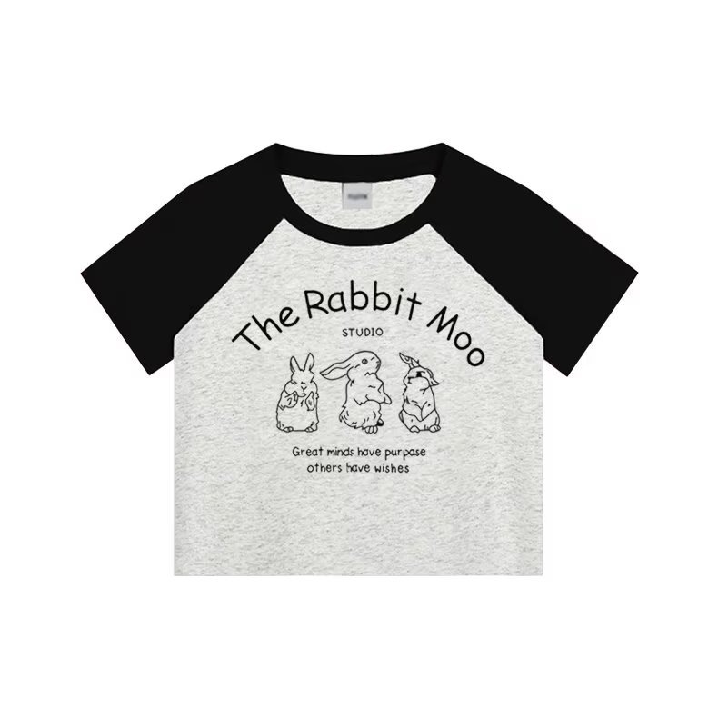 『癮品流行』純棉短袖t恤|女夏2023新款|韓版修身 顯瘦|百搭 圓領  拼接|撞色  上衣體恤-細節圖4