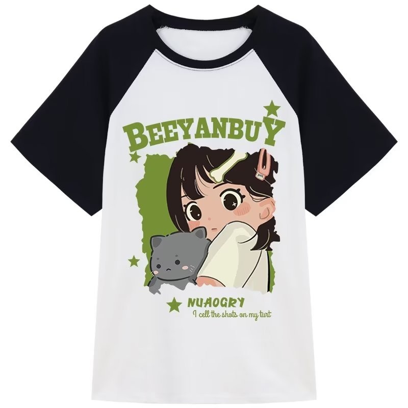 『癮品流行』純棉 短袖上衣 印花 t恤 oversize t恤 女生衣服 美式復古上衣 短袖t恤女 寬鬆上衣短袖-細節圖3