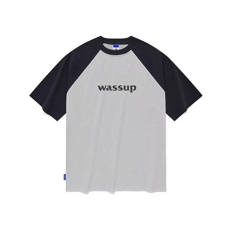 『癮品流行』T恤女 短袖上衣 短袖T恤 短袖 2023新款 設計感簡約拚接撞色 寬鬆顯瘦 圓領上衣女ins情侶裝-細節圖3