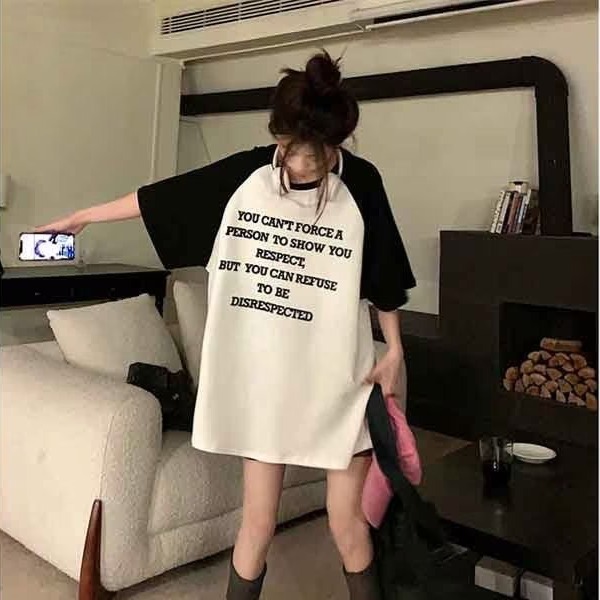 『癮品流行』100%純棉 t恤 短袖 衣服 t 長版上衣 短袖上衣 韓版上衣 美式復古上衣 oversize t恤-細節圖3