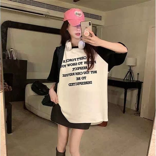 『癮品流行』100%純棉 t恤 短袖 衣服 t 長版上衣 短袖上衣 韓版上衣 美式復古上衣 oversize t恤-細節圖4