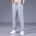 『癮品流行』台灣出貨冰絲褲子 M-5XL 黑色褲子 加絨休閒褲 寬鬆 直筒 夏天 薄款 速乾長褲 運動褲 男生休閒長褲-規格圖7
