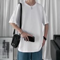 『癮品流行』8XL oversize短袖上衣 基本款素T男五分袖T恤 多巴胺衣服 休閒落肩寬鬆衣服女 情侶裝大尺碼-規格圖8