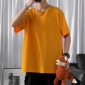 『癮品流行』8XL oversize短袖上衣 基本款素T男五分袖T恤 多巴胺衣服 休閒落肩寬鬆衣服女 情侶裝大尺碼-規格圖8