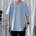 『癮品流行』8XL oversize短袖上衣 基本款素T男五分袖T恤 多巴胺衣服 休閒落肩寬鬆衣服女 情侶裝大尺碼-規格圖8
