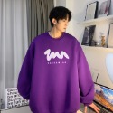 『癮品流行』長袖上衣男 大學T 寬鬆百搭 圓領衛衣男士新款春秋潮牌ins休閑長袖上衣寬松大碼套頭無帽外套-規格圖7