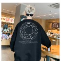『癮品流行』白色圓領超火衛衣男士春秋季款潮流ins寬鬆上衣港風潮牌情侶款衛衣  刷毛款  薄款 可選-規格圖5