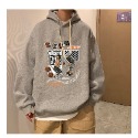 『癮品流行』美式復古hiphop連帽衛衣男 連帽帽T 長袖帽T 潮牌衛衣 連帽T 卡通印花情侶衛衣春秋款-規格圖5