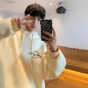 『癮品流行』連帽衛衣男 Oversize印花衛衣男 秋冬新款 帽t 大學t 潮牌男生衣服大尺碼長袖上衣男-規格圖6