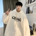 『癮品流行』歐美潮牌 連帽衛衣男 秋冬季刷毛寬鬆 英文字母印花 設計感 上衣  美式復古 帥氣衛衣 多色可選-規格圖7