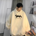 『癮品流行』春秋季新款 簡約圖案印花 衛衣男  復古寬鬆打底衫 多色可選  情侶裝 青少年連帽衛衣-規格圖7