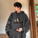 『癮品流行』連帽衛衣男 大學T 長袖帽T 帽t 連帽衛衣 卡通 印花 可愛 男女同款 美式寬松百搭休閑上衣ins-規格圖8