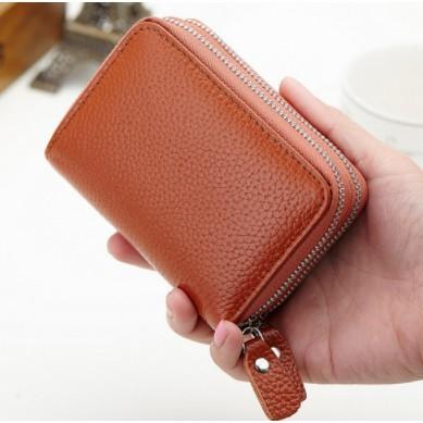 真皮女款雙層零錢卡包-細節圖3